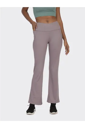 BlissClub Women Comfort Flared High-Rise Chinos Trousers