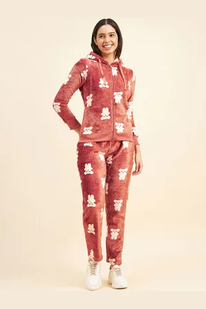 Sweet Dreams Graphic Printed Hooded Neck Long Sleeves Tracksuits