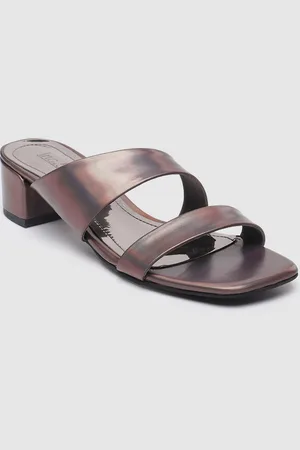 Inc 5 Women Solid Block Sandals With Iridescent Effect