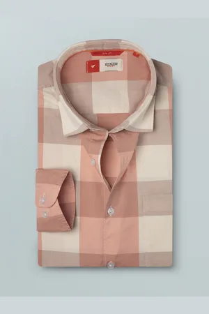 Invictus Men Off White Slim Fit Buffalo Checks Casual Shirt