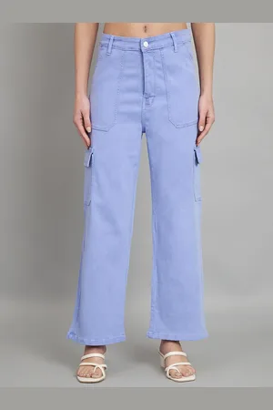 AngelFab Women Jean Relaxed Fit High-Rise Clean Look Cotton Jeans