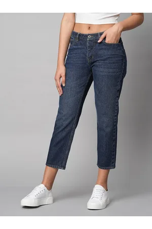 Chemistry Denim Mid Rise Straight Leg Whiskers Jeans