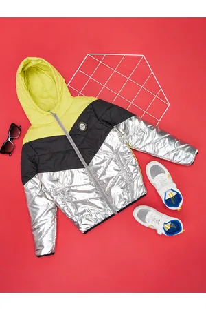 Pantaloons Boys Colourblocked Hooded Long Sleeves Padded Jacket