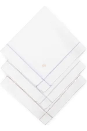 Arrow Men Pack Of 3 Logo Embroidered Pure Cotton Handkerchiefs