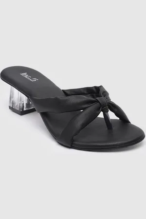 Inc 5 Women Solid Block Sandals With Knot Detail