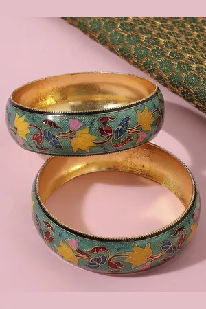 OOMPH Set Of 2 Meenakari Bangles