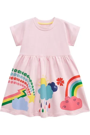 Stylecast Girls Round neck Short Sleeves Print Fit & Flare Dress