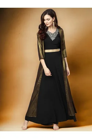 Ahalyaa Printed Top & Skirt Co-Ords With Shrug Ethnic Co-Ords