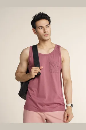DaMENSCH NEO-Cool Pure Cotton Regular Fit Pocket Print Tank T-shirt