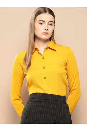 Chemistry Women Standard Slim Fit Solid Casual Shirt