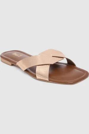 Inc 5 Women Textured Open Toe Flats