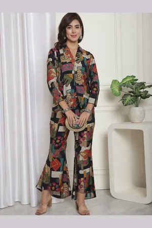 Claura Printed Chanderi Silk Shirt & Trouser