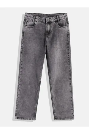 HERE&NOW Boys Straight Fit Clean Look Stretchable Jeans