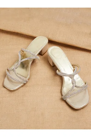 Lifestyle Embellished Party Block Sandals
