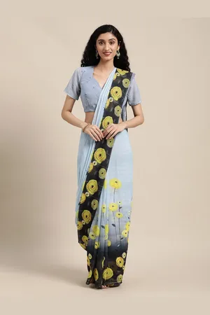 HRITIKA Floral Printed Pure Georgette Saree