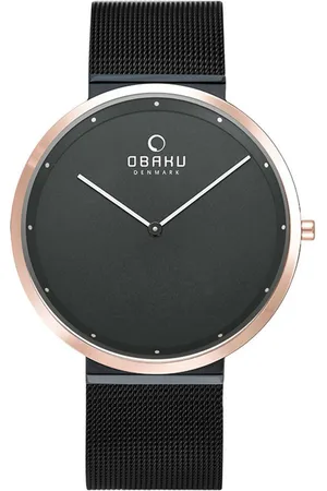 Obaku Men Stainless Steel Bracelet Style Straps Analogue Watch V230GXMBMB
