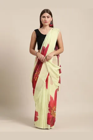 HRITIKA Floral Printed Pure Georgette Saree