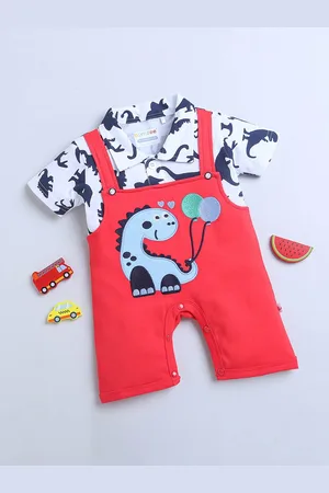 BUMZEE Infant Boys Printed Pure Cotton Rompers