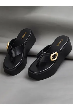 Lifestyle Buckle Detailed Flatform Heels