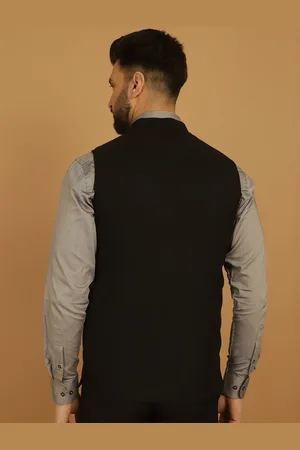 Even Mandarin Collar Pure Woollen Nehru Jacket