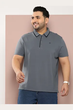Sztori Men Plus Size Polo Collar Pure Cotton T-shirt