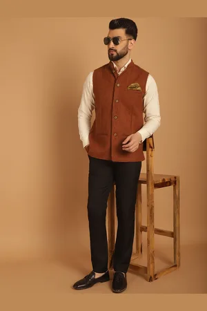 Even Mandarin Collar Woollen Nehru Jackets