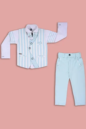 Wish Karo Boys Striped Shirt With Trousers