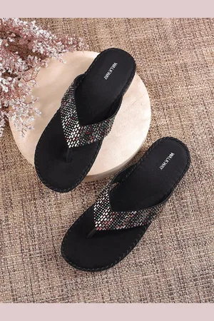 Metro Embellished Open Toe Comfort Heels