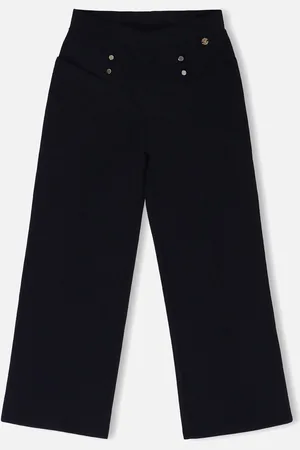 Allen Solly Girls Smart Cotton Parallel Trousers