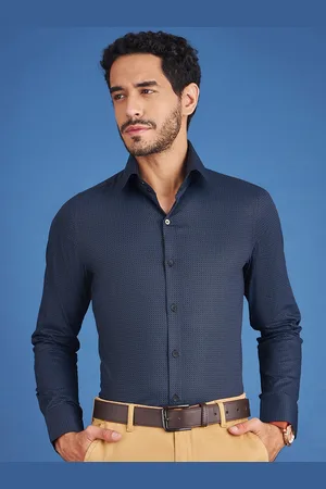 LOUIS STITCH Opaque Printed Cotton Formal Shirt