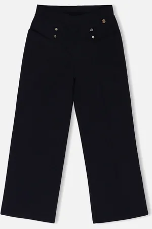 Allen Solly Girls Smart Cotton Parallel Trousers