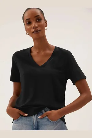 Color Capital V Neck Short Sleeves Top