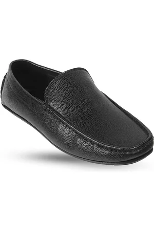 Metro Men Textured Comfort Insole Leather Loafers