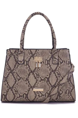Giordano Grey Animal Textured Structured Handheld Bag