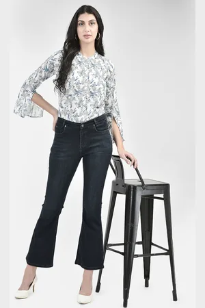Crimsoune Club Women Clean Look Light Fade Stretchable Bootcut Jeans