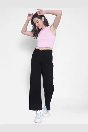 Crimsoune Club Women Wide Leg Clean Look Stretchable Jeans