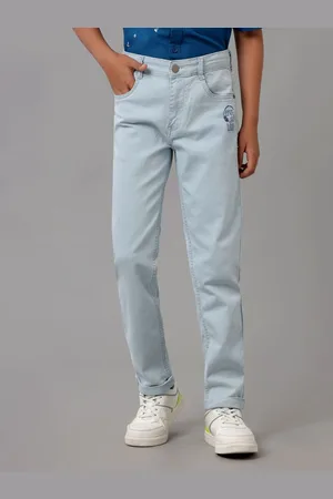 UNDER FOURTEEN ONLY Boys Blue Slim Fit Clean Look Cotton Jeans