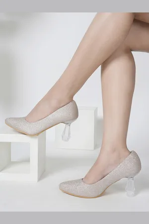 Corsica Pointed Toe Shimmered Party Block Pumps