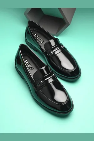 HERE&NOW Men Buckle Detailed Formal Loafers