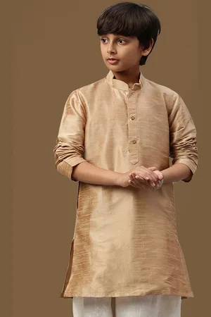 Sanwara Boys Mandarin Collar Straight Kurta
