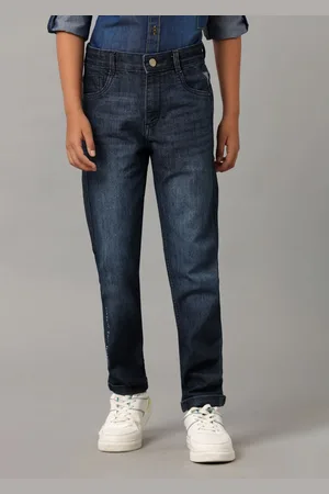 UNDER FOURTEEN ONLY Boys Slim Fit Clean Look Light Fade Cotton Jeans