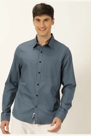Provogue Original Slim Fit Oxford Weave Pure Cotton Casual Shirt