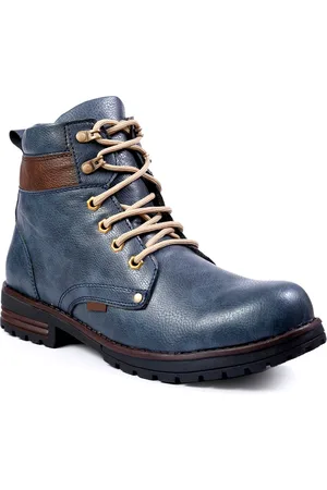 WOAKERS Men Round Toe Mid-Top Lace-Ups Boots