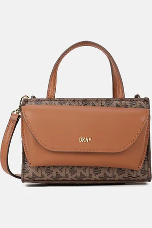 DKNY Typography Printed Structured Handheld Bag