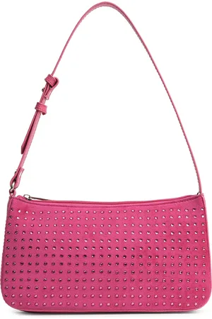 pink embellished regular sling bag