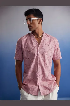 Vastramay Men Schiffli Cotton Premium Shirt