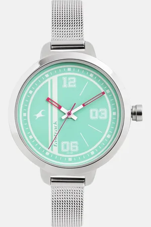 Fastrack Women Green & White Printed Analogue Watch 6174SM01