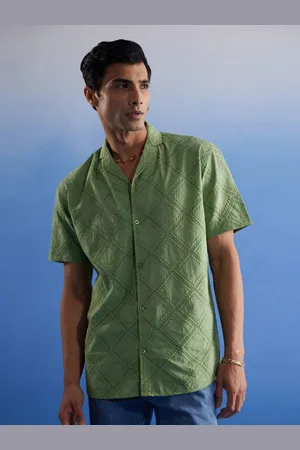 Vastramay Men Schiffli Cotton Premium Shirt