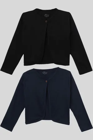 Kryptic Girls Pack Of 2 Cotton Buttoned Shrugs