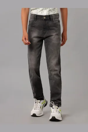 UNDER FOURTEEN ONLY Boys Slim Fit Clean Look Heavy Fade Cotton Jeans
